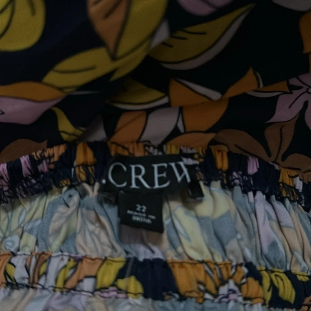 NWT JCrew V-neck smocked-waist cotton poplin dress in dusk floral size 22 - Picture 9 of 11